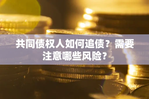 济南共同债权人如何追债？需要注意哪些风险？