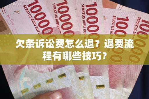济南欠条诉讼费怎么退？退费流程有哪些技巧？