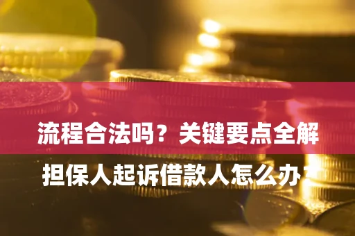济南

担保人起诉借款人怎么办？流程合法吗？关键要点全解析