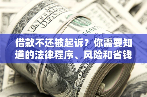 济南借款不还被起诉？你需要知道的法律程序、风险和省钱技巧