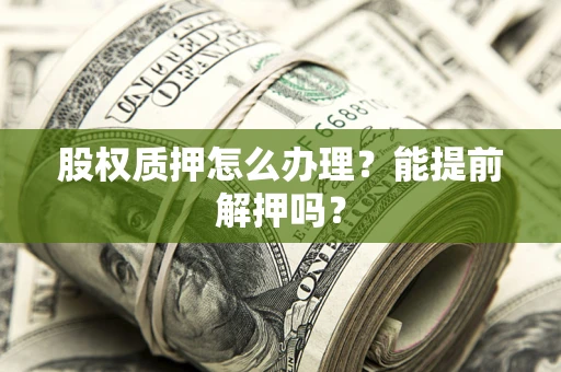 济南股权质押怎么办理？能提前解押吗？